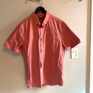 ASOS Men’s short sleeve button down in salmon pink